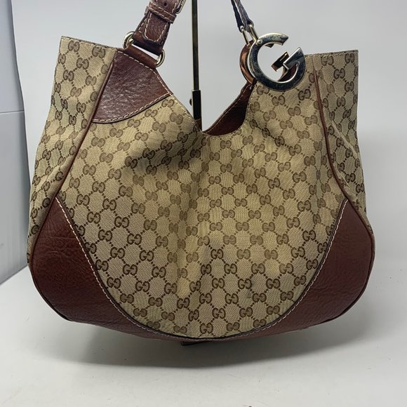 Gucci Charlotte  Brown Leather Hobo Bag - Picture 12 of 13